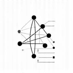 Machine learning consulting icon depicting a neural network or data flow